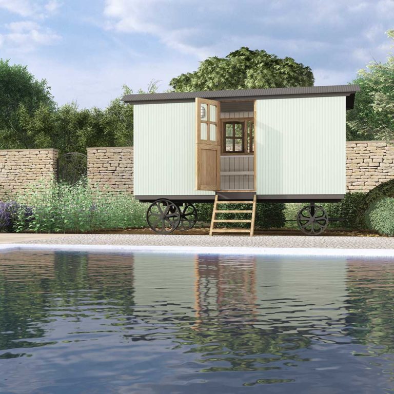 Plankbridge Pool House Shepherd's Hut